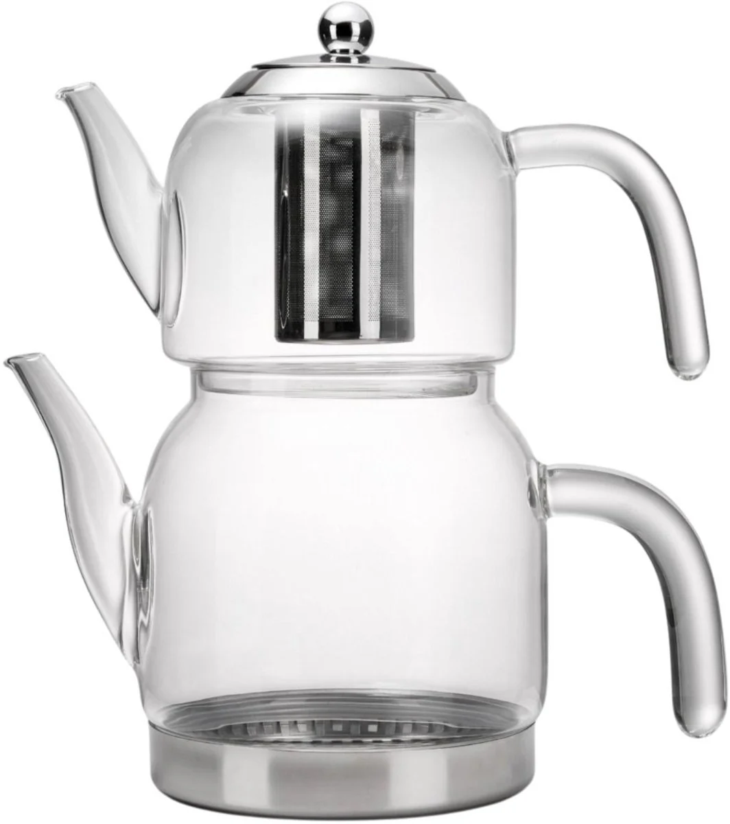 Ferveo Yasmina – Glazen Theepot Set – 1,2/2,5L – Inductie – Turkse Theepot
