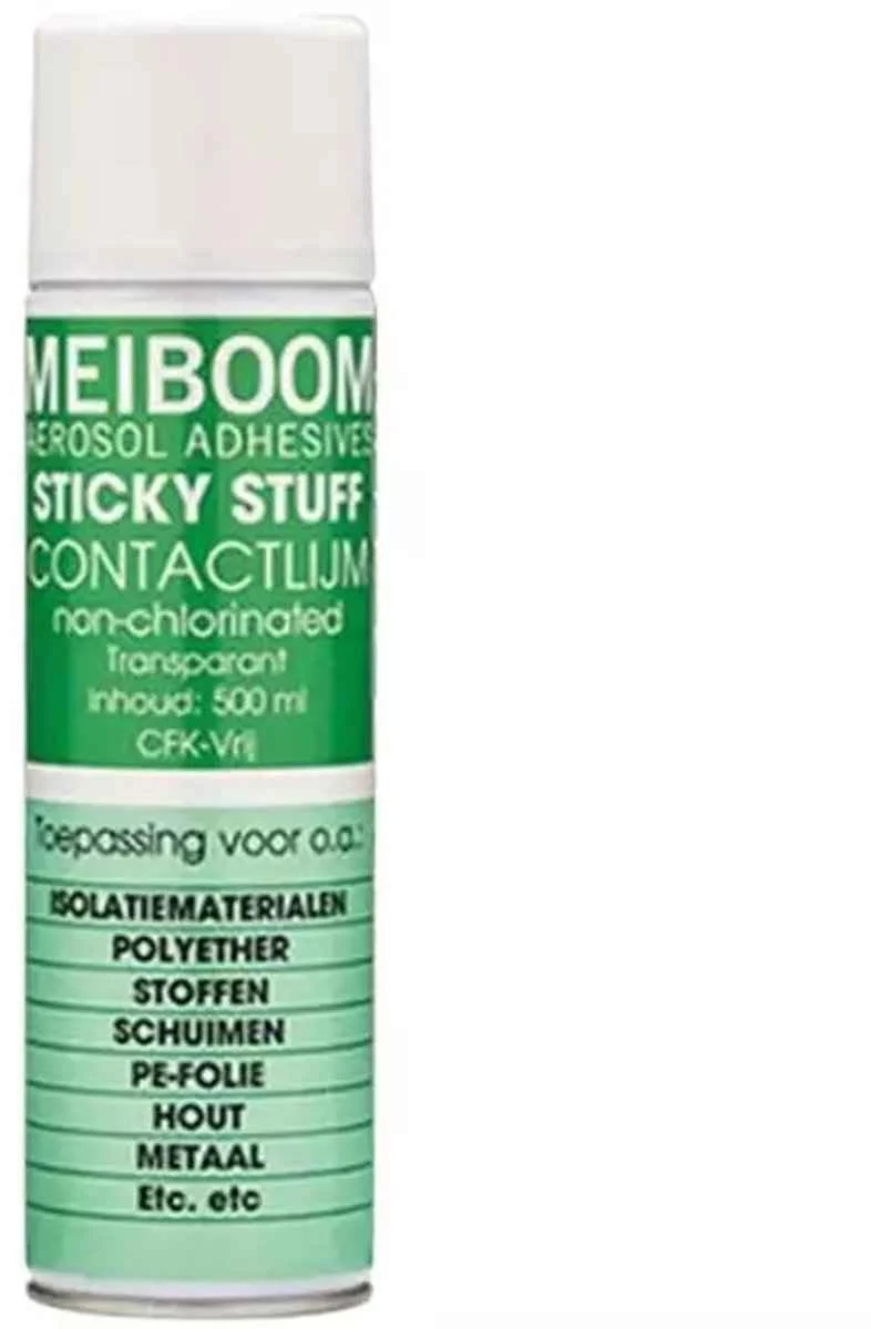 Meiboom Sticky Stuff Spuitbus – Professionele Spraylijm – Spuitlijm – Universele Contactlijm – Lijmspray – 500ML