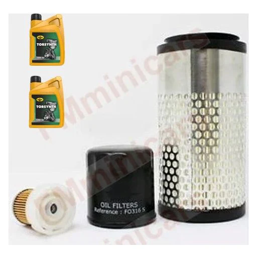 Onderhoudspakket + 2L motorolie, Aixam Z482 Oliefilter Luchtfilter Dieselfilter Kubota