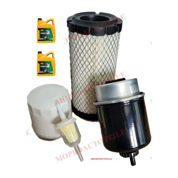 Onderhoudspakket + 2L motorolie(5W30), Lombardini 442/492/480 DCI Oliefilter Luchtfilter Dieselfilter(2x)