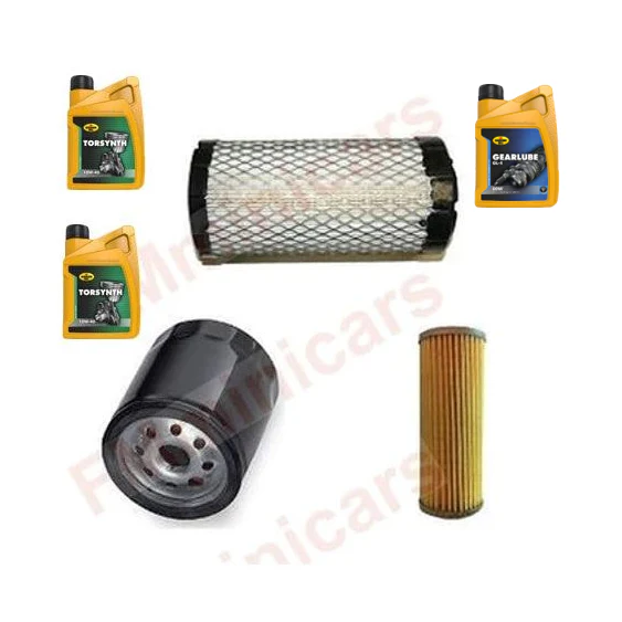 Onderhoudspakket + 2L motorolie(10W40)+ 1L versnellingsolie(80W90), 2TNE68 Oliefilter Luchtfilter Dieselfilter Yanmar(Microcar/Chatenet)