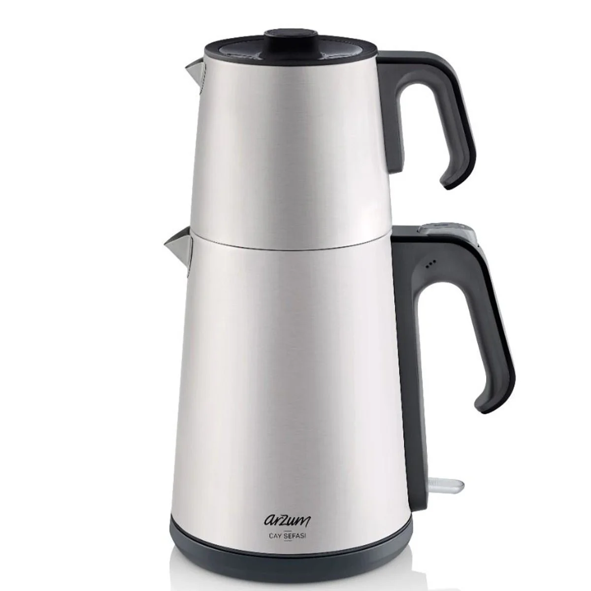 Arzum Cay Sefasi AR3069 – Elektrische Theepot – Inox – 1.8L + 1.2L – Led-indicator – 360° Basis – 1650W