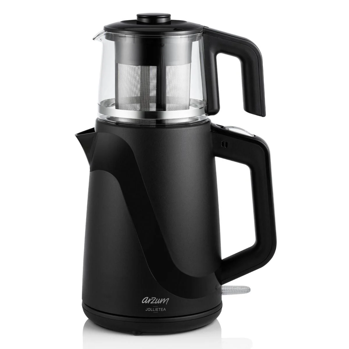 Arzum Jollietea – Elektrische Theepot – Zwart – 2L + 1L – Led-indicator – 360° Basis – 1800W