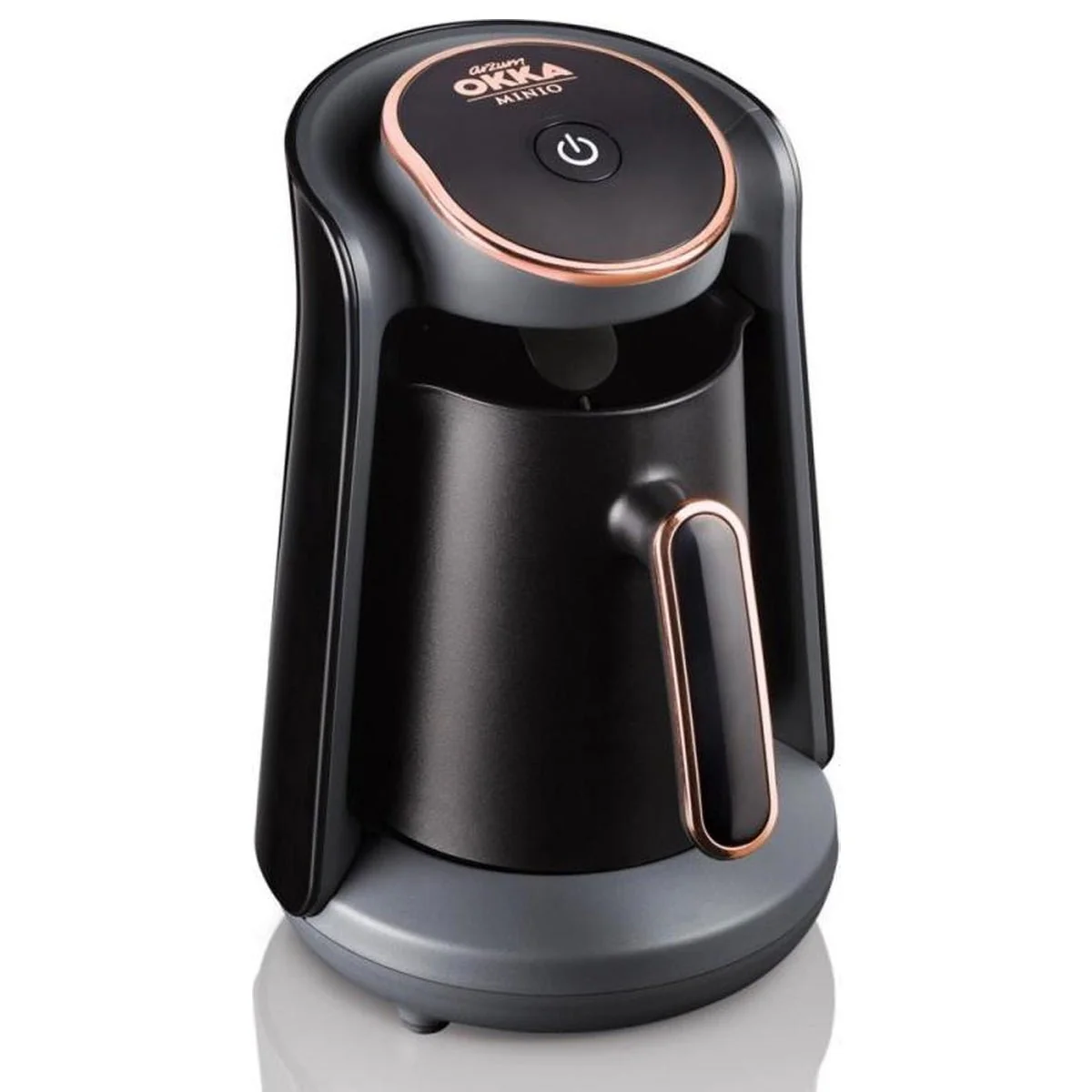 Arzum OKKA Minio – Turkse Koffiemachine – Zwart/Koper – Dubbelzijdige Koffiepot – 4 Kopjes – 480W