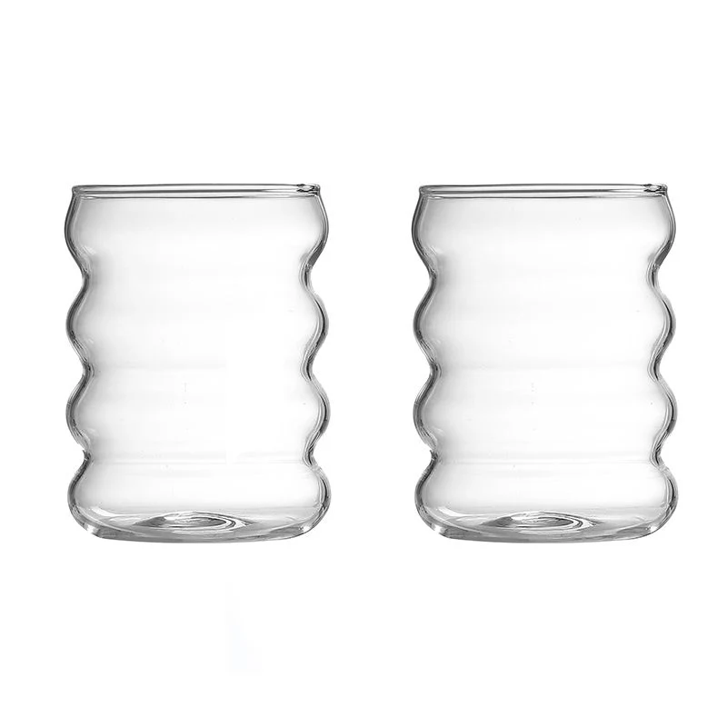Bricard Marbella Glazen – Set van 2 – 350ml – Curvy Drinkglas – Wavy