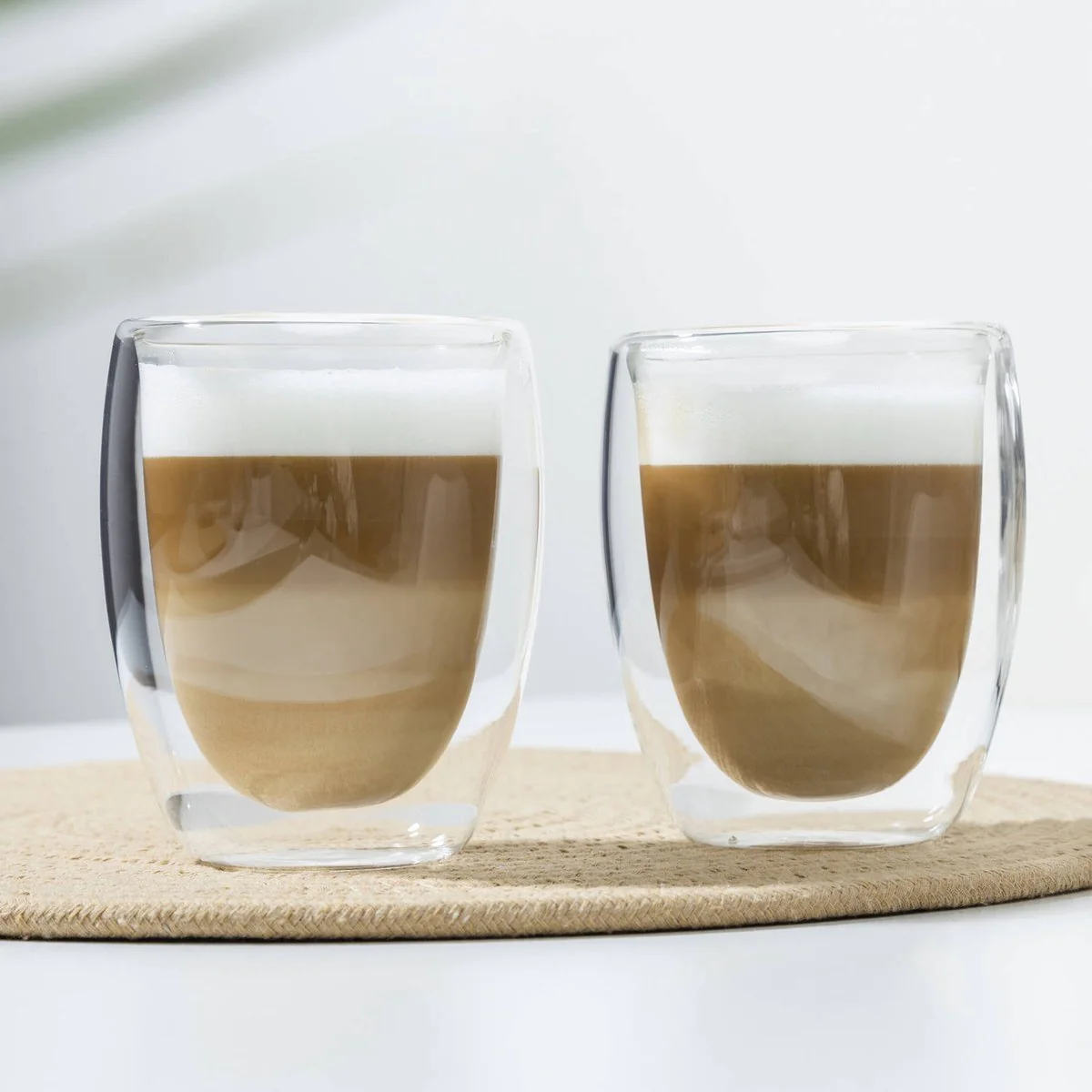 Dubbelwandige Glazen – 350 ml – Set van 2 – Koffieglazen – Theeglas – Cappuccino Glazen – Latte Macchiato Glazen Bekers