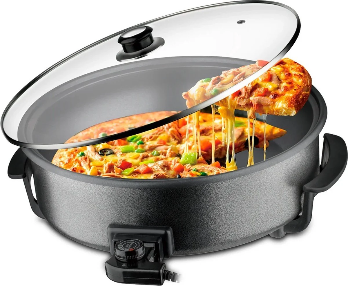 Cheffinger Elektrische Pizza Pan – 42cm – 1500W