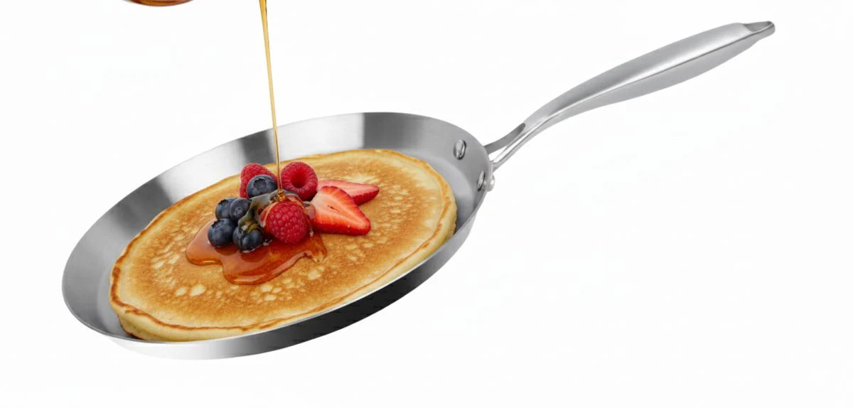 Cheffinger Pannenkoekenpan – 28cm – RVS – Zilver – Crêpespan