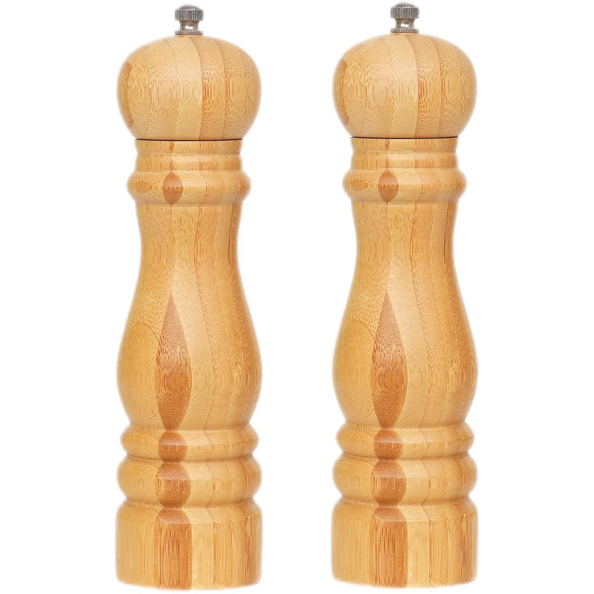 Cheffinger Pepermolen en Zoutmolen Set – Set van 2 – Bamboe – 22cm