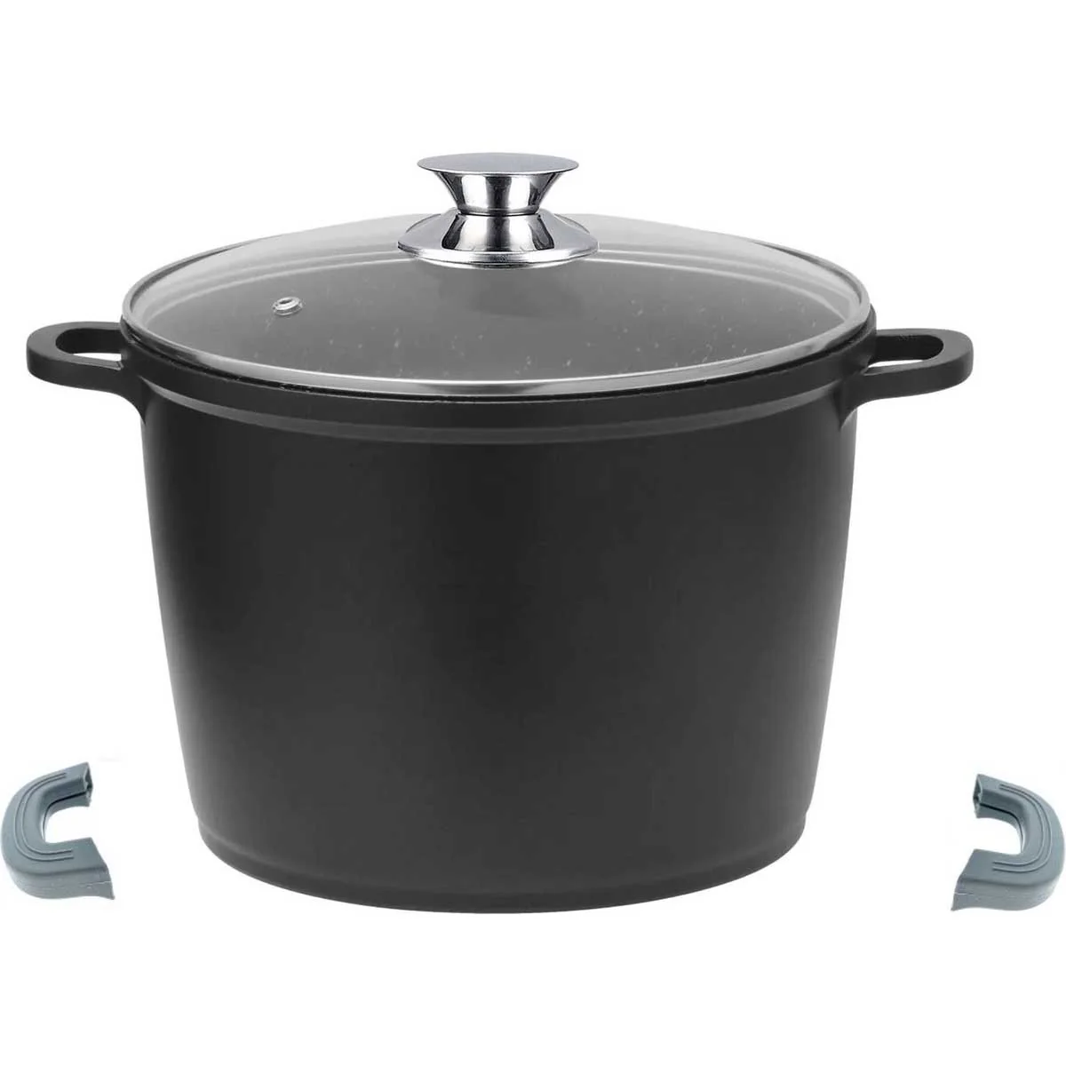 Cheffinger Soeppan – Diepe Braadpan – Marmeren Coating – 28 cm – Zwart