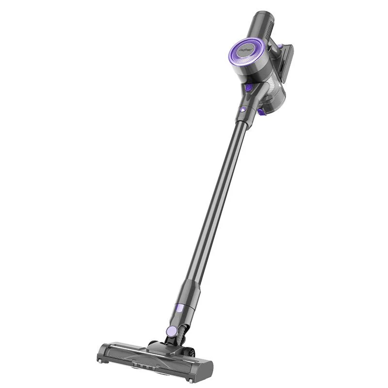 Cheffinger Steelstofzuiger – 300Watt – Draadloze Stofzuiger – Paars – LED Verlichting – Wandmontage