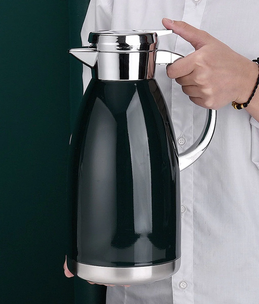 Cheffinger Thermoskan 2.3 Liter – Zwart – RVS Inox – Themosfles