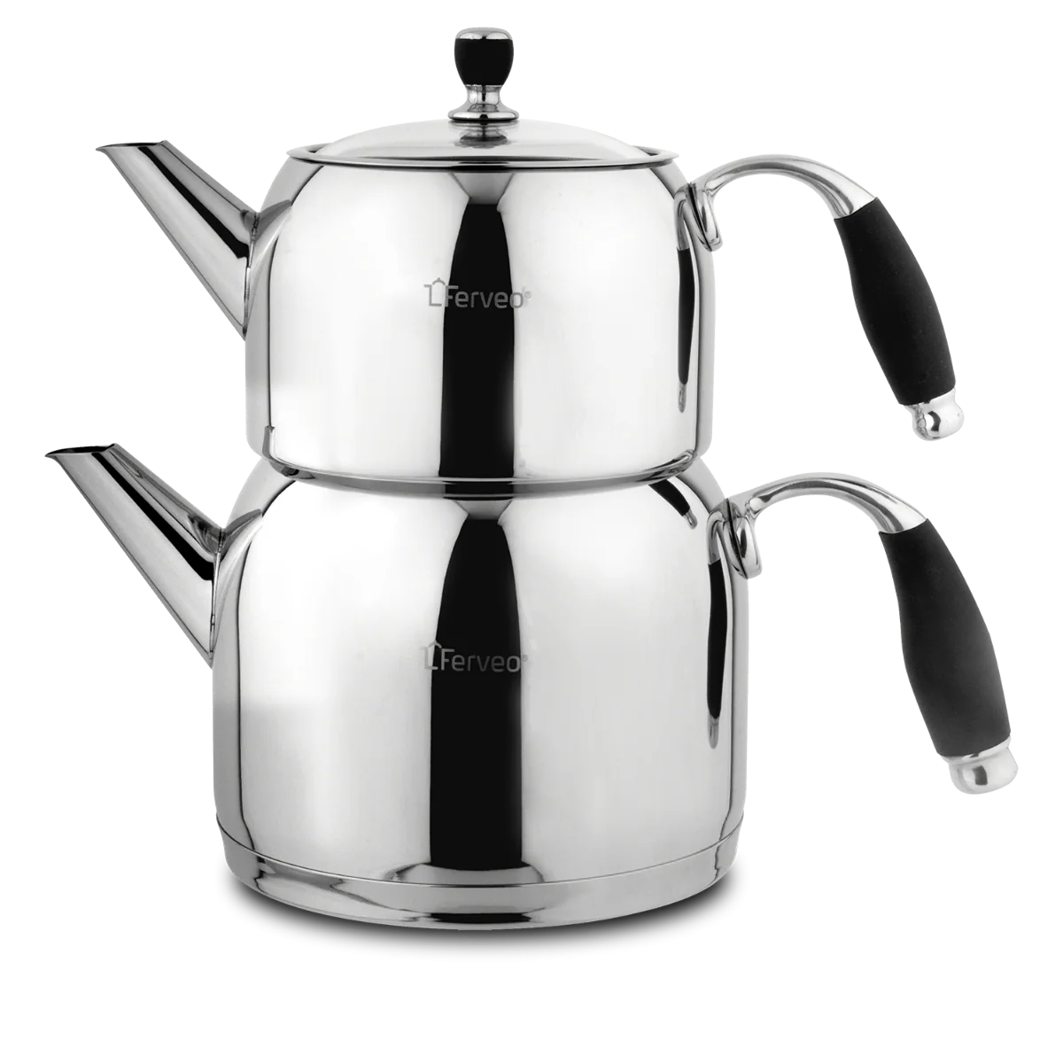 Ferveo Beyza – Theepot Set – 1,0/2,0L – Inductie – Turkse Theepot – RVS