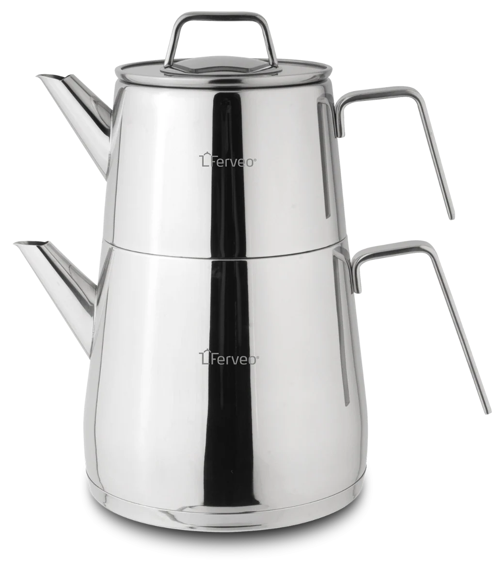 Ferveo Noya – Theepot Set – 1,0/3,0L – Inductie – Turkse Theepot – RVS