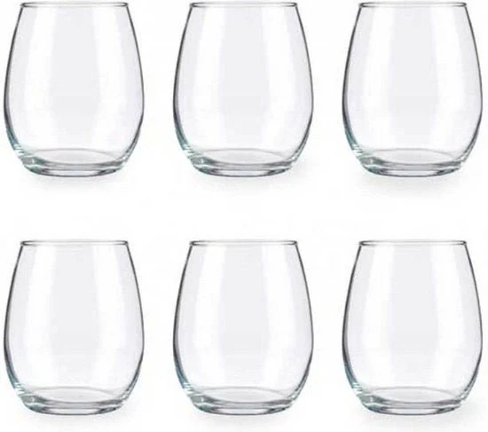 Glozini Lisbon – Drinkglazen – Set van 6 – 300ml – Waterglas