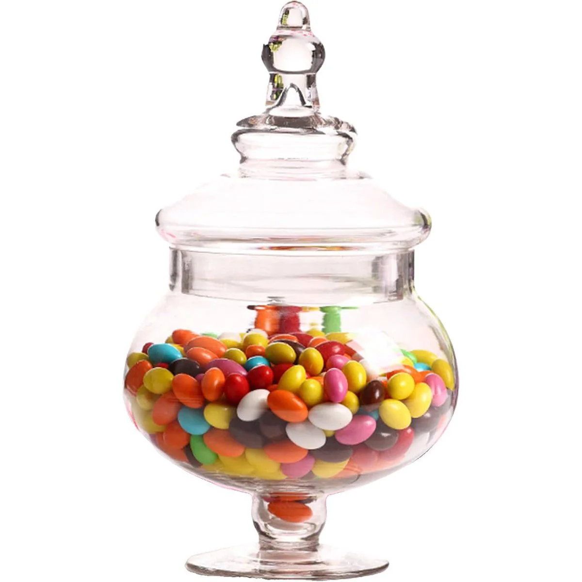 Glozini Serena – Glazen Snoeppot met Deksel – 27cm