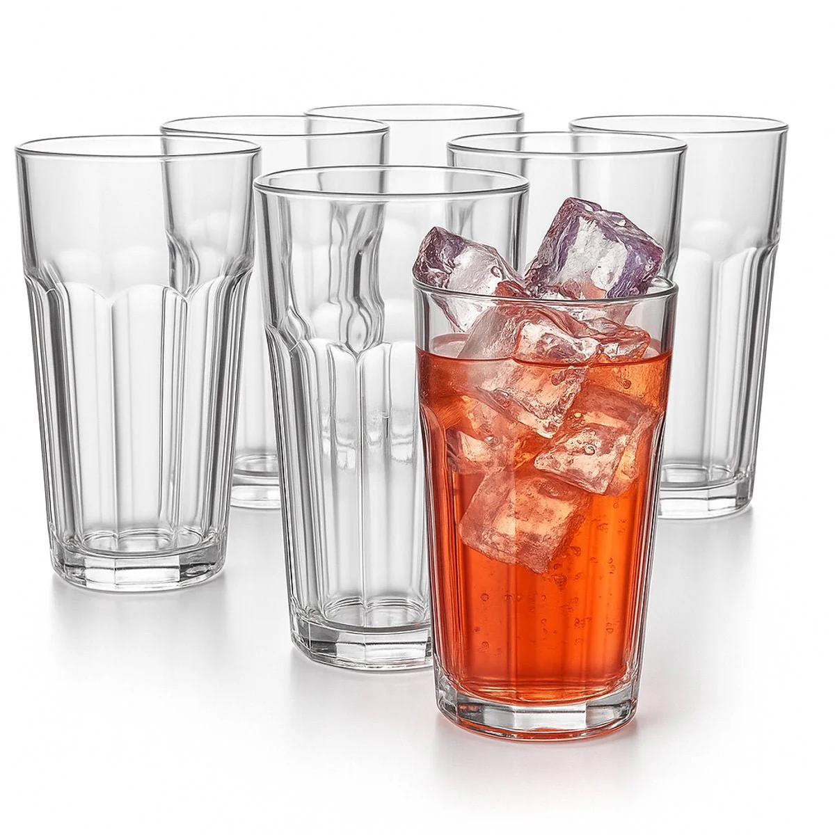 Glozini Longdrinkglazen – 470ml – Set van 6 – Smoothie Glas – Matcha Glas