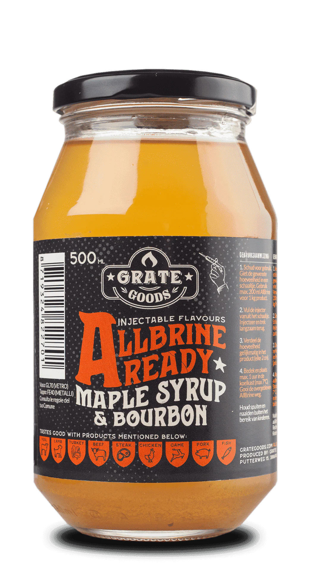Grate Goods – AllBrine Ready Maple & Bourbon incl injector