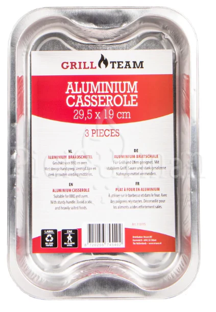 GrillTeam – Aluminium Casserole 29,5 cm x 19 cm
