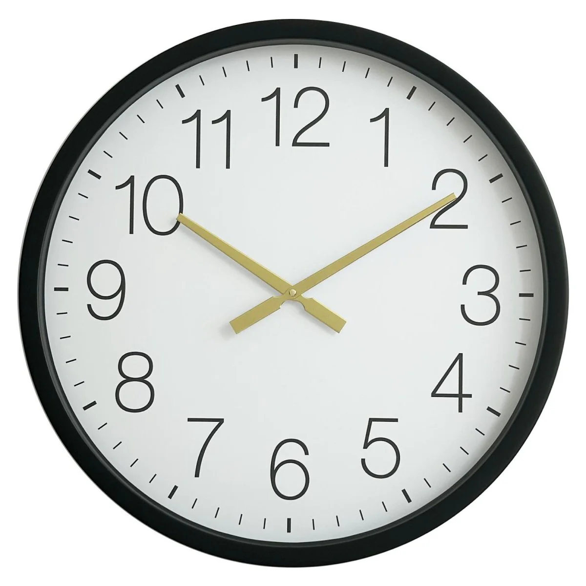 Hauskraft Wandklok – 45cm – Zwart/Goud – Decoratieve Klok