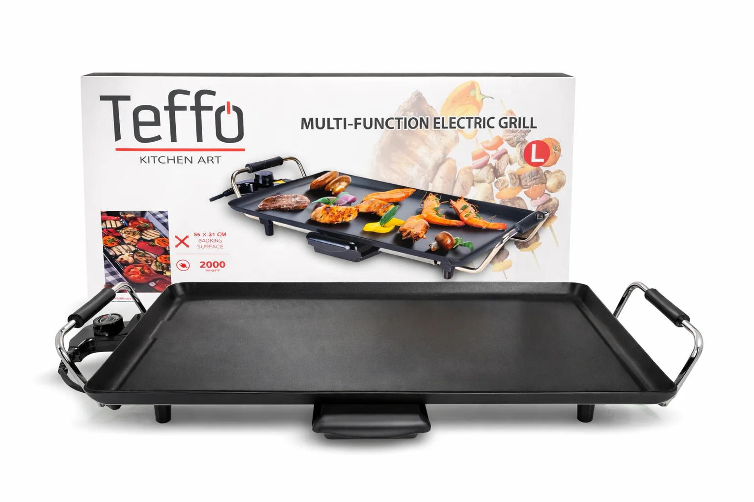 Teffo Teppanyaki Grillplaat – 55cm – 2000W – Gourmet – Tafelgrill