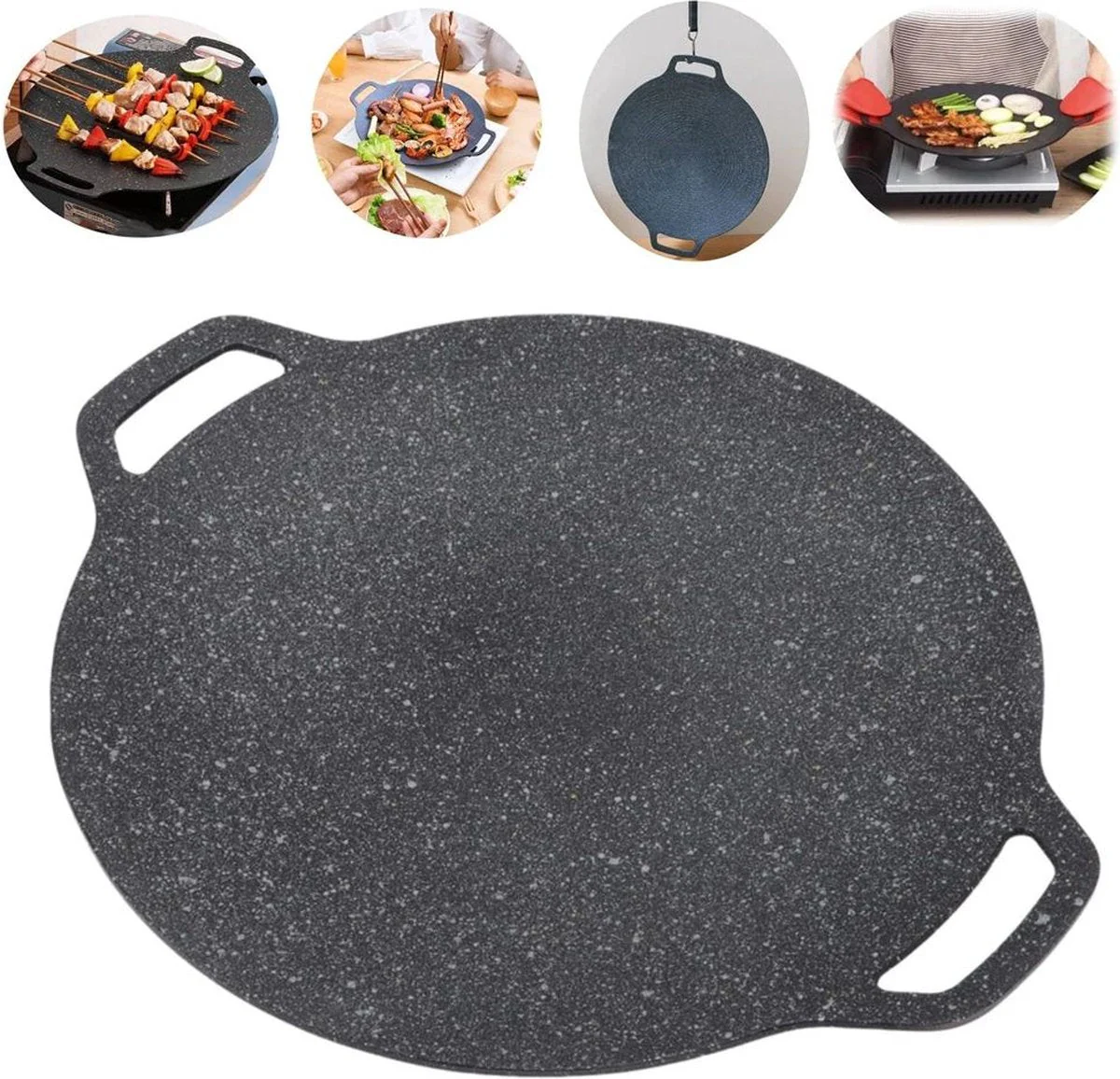 Kadirelli Pizzapan / Broodpan – 30cm – Zwart – Inductie