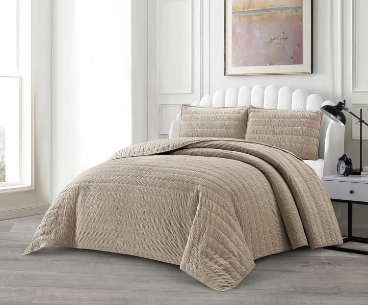 Lavella Bade Bedsprei Set 3-delig – Bruin – 250x240cm