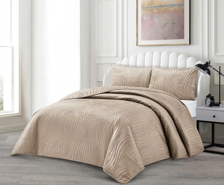 Lavella Iris Bedsprei Set 3-delig – Bruin – 250x240cm