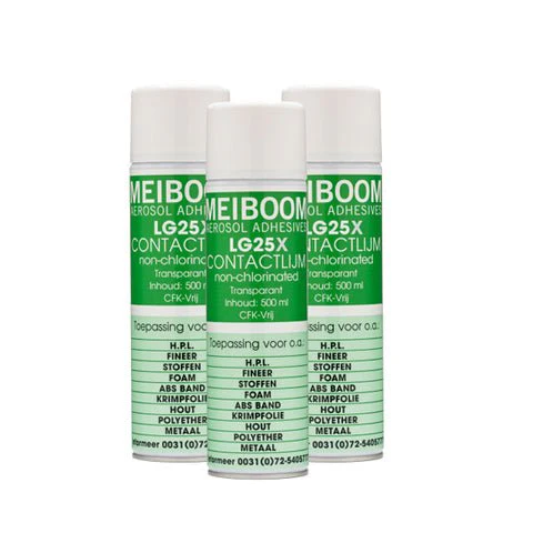 Meiboom LG25X – Universele Contactlijm – Spraylijm – Professionele Spuitlijm – CFK-Vrij – 500ML