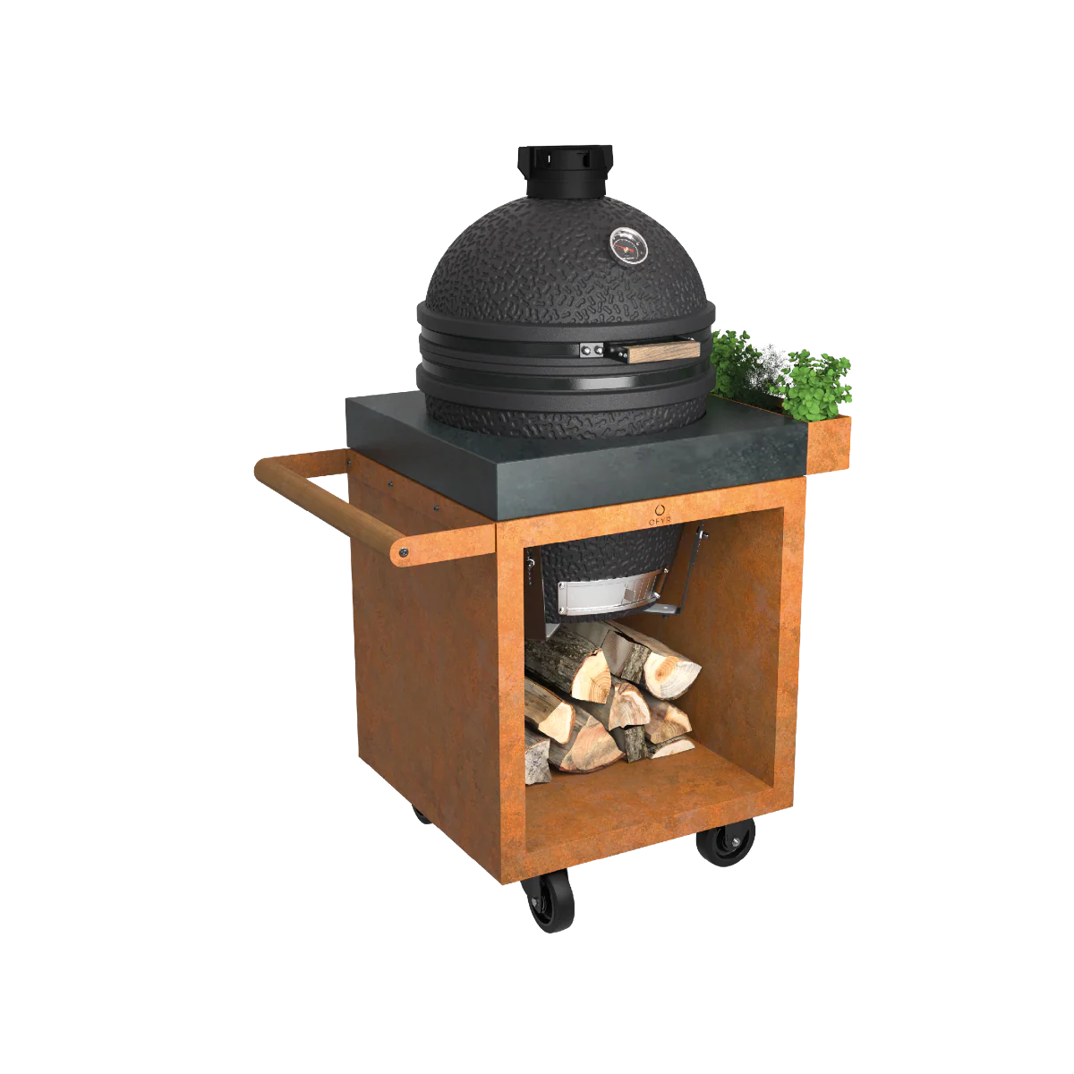 OFYR – Kamado Table Corten 65 PRO Concrete TB