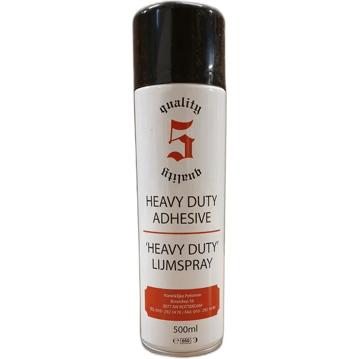 Peitsman Heavyduty Universele Contactlijm Spraylijm / Spuitlijm – Professionele Spuit Lijmspray 500ML