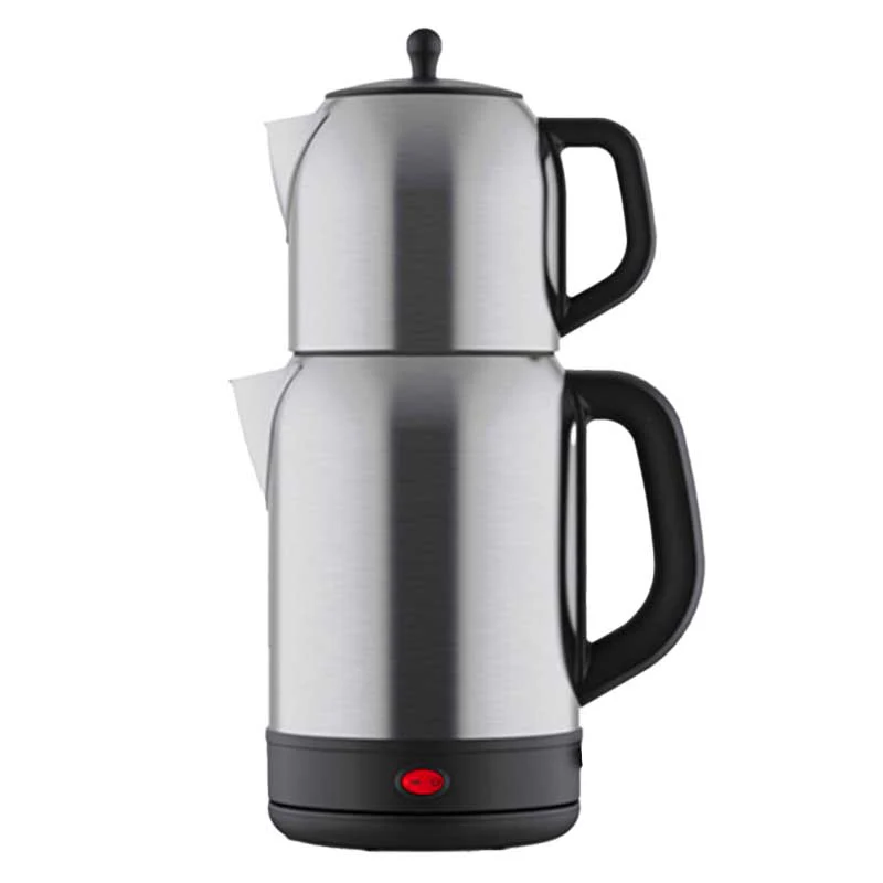 Teffo Elektrische Theepot – Zilver – RVS – 1L + 1.7L – 360° Basis – 2200W