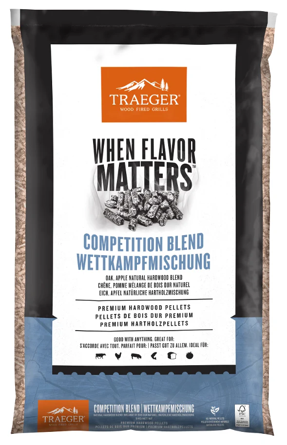 Traeger Wood Fired Grills – FSC Competitie Blend Pellets 9kg